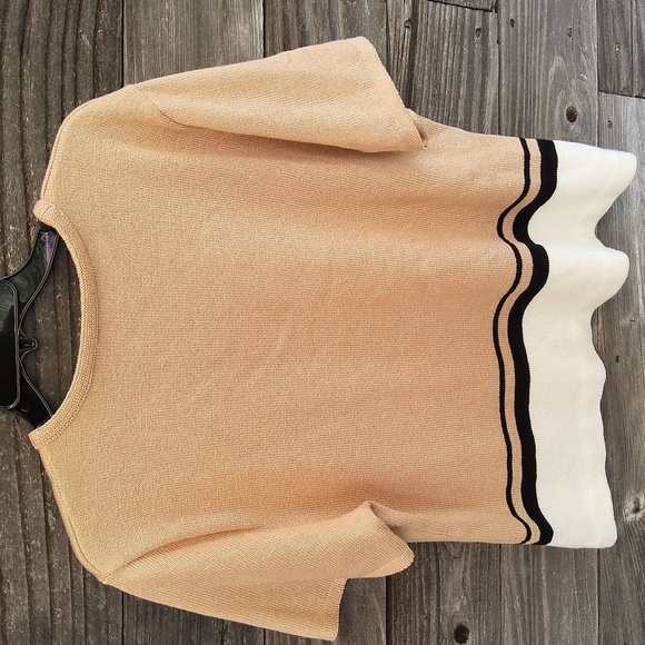 Talbots Beige Knit Sweater Size XL - Picture 6 of 8